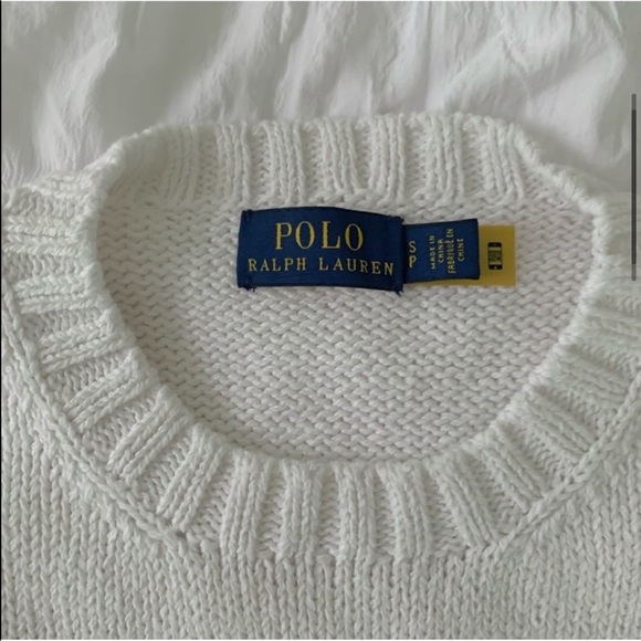 New Ralph Lauren American Flag White Sweater - Picture 4 of 11